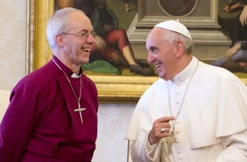 Francis cordially greets Anglican Welby